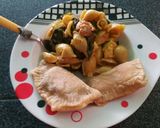 Foto del paso 4 de la receta: Ensalada de pasta con espinacas y camarones