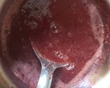 A picture of step 1 of Pista custard with banana jelly & plum jam.