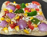 A picture of step 8 of Splash Of Colour ---- Traditional Festivities, Made Global, Pizza Paratha.