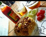 Foto langkah ke 8 dari resep Nasi Tim Tahu Teriyaki.