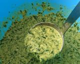 A picture of step 4 of Spinach broccoli Chilla.