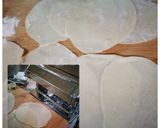 A picture of step 5 of Potsticker Wrappers and Potstickers (Chive and Shrimp Potstickers).