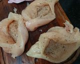 Foto do passo 1 de Frango recheado com queijo azul e presunto