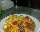 Foto del paso 2 de la receta: Pechuga de pollo rellena en salsa de caramelo y almendras con papas noisettes