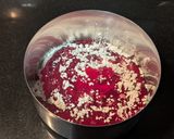 A picture of step 2 of Rooh Afza custard with chia seeds.
