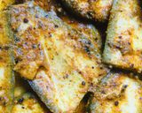 A picture of step 1 of Plantain (vazhakkai pepper fry).