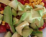 A picture of step 2 of Warm, Mexican style salad.