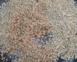 A picture of step 1 of Kunefa filled with Walnuts.