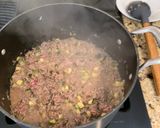 A picture of step 2 of Spaghetti with a Meat Sauce (zucchini).
