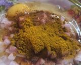 A picture of step 2 of Flour coated fried Yam.
