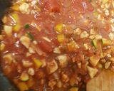A picture of step 2 of My Mummies Day Chicken Salsa with tortillas. 💜.