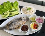 A picture of step 2 of Salt-Crusted Grilled Tilapia With Veggies & Herbs.