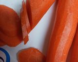 A picture of step 1 of Whiskey Glazed Carrots.