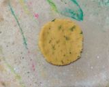 A picture of step 3 of Besan Methi Papdi.