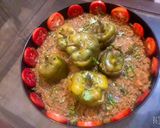 A picture of step 11 of Mince stuffed capsicum.
