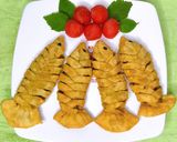 Hình bước làm 5 của món Bánh gối hình con cá