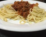 A picture of step 9 of Spaghetti, Meat, and Garlic & Herb sauce.