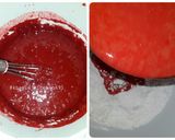 Foto langkah ke 2 dari resep Eggless Red Velvet Cake Ala Kheyla Super Easy.