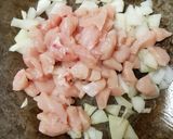 A picture of step 1 of My Chicken with Pineapple fried Rice. 😘.