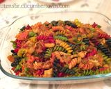 A picture of step 10 of Rainbow Pasta.
