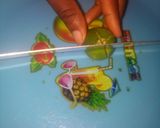 A picture of step 1 of Blue curacao lemonade.