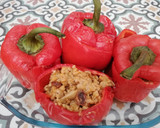 Foto del paso 4 de la receta: Pimientos rojos rellenos de pavo, setas y pasas