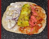 A picture of step 5 of Aloo rajma rolls.