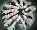 รูปขั้นตอนการทำที่ 3 ของ หมูม้วนเห็ดบัตเตอร์โชยุยากิ