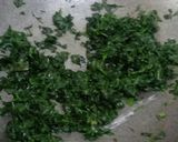 A picture of step 2 of Methi Malai matar.