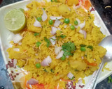 आलू,मटर पोहा (aloo,matar poha recipe in Hindi) रेसिपी चरण 4 फोटो
