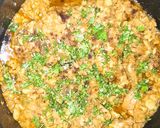 A picture of step 6 of Gobhi (cauliflower) with chicken.