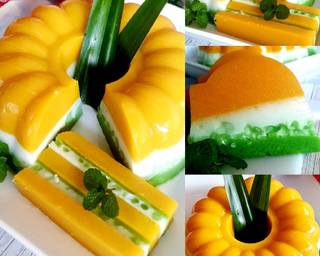 Puding Labu Lapis Puding Cendol Dan Pandan - Step 9