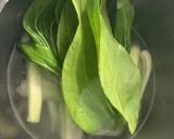 A picture of step 1 of Pakchoi with oyster sauce 🥬.