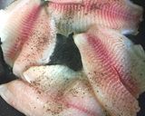 A picture of step 6 of Tilapia Fillet on Cilantro Rice Bed with Mango & Cucumber Pico de Gallo.