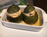 Une image de l'étape 15 de Courgettes rondes farcies ricotta et jambon blanc.