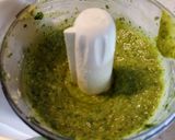 A picture of step 1 of Spaghetti with pistachio pesto.