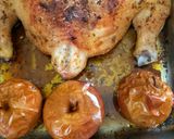 Foto del paso 5 de la receta: Pollo al horno con puré de zanahoria, zapallo y boniato