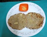 A picture of step 4 of Bajra Aloo Ki Roti.