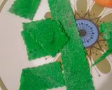 A picture of step 14 of Homemade farfalle pasta in three colour.