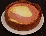 A picture of step 24 of Striped Fresh Raspberry Cheesecake.