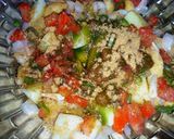 A picture of step 4 of Khati mithi chaat.