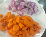 A picture of step 1 of Chicken stock.