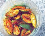 A picture of step 14 of Aam/kheri Pickle.