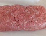 A picture of step 4 of Ham and Parmesan meatloaf with polenta and mushroom sauce.