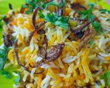 A picture of step 10 of Kashmiri Dum Biryani.