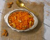 A picture of step 4 of Kesariya sweet pulao.