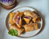 Foto langkah ke 4 dari resep Lumpia Ubi Ungu Keju Choco.