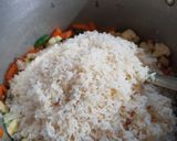 A picture of step 4 of Steamed Vegetables Friedrice.