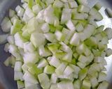 A picture of step 1 of Lauki/Suraikaai/Bottle gourd peanut masala.