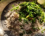 A picture of step 3 of Fresh methi leaves paratha.